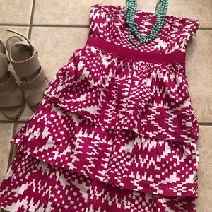 Banana Republic 3 Tier Strapless Ruffle Dress